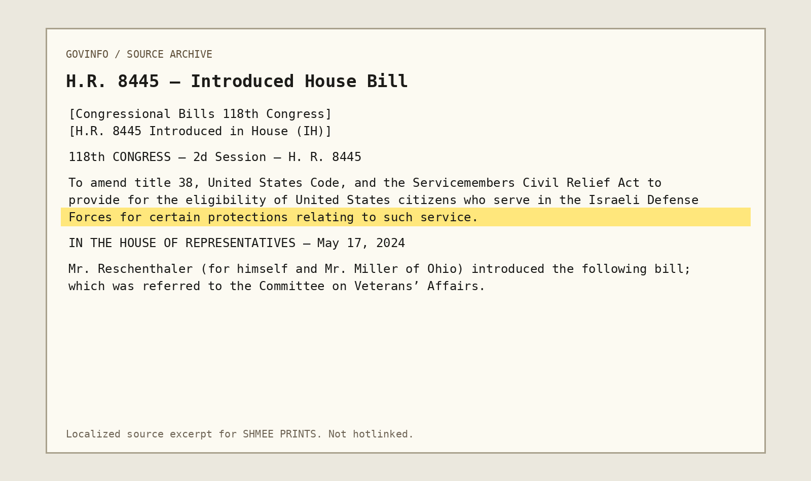 GovInfo H.R. 8445 cover/title page